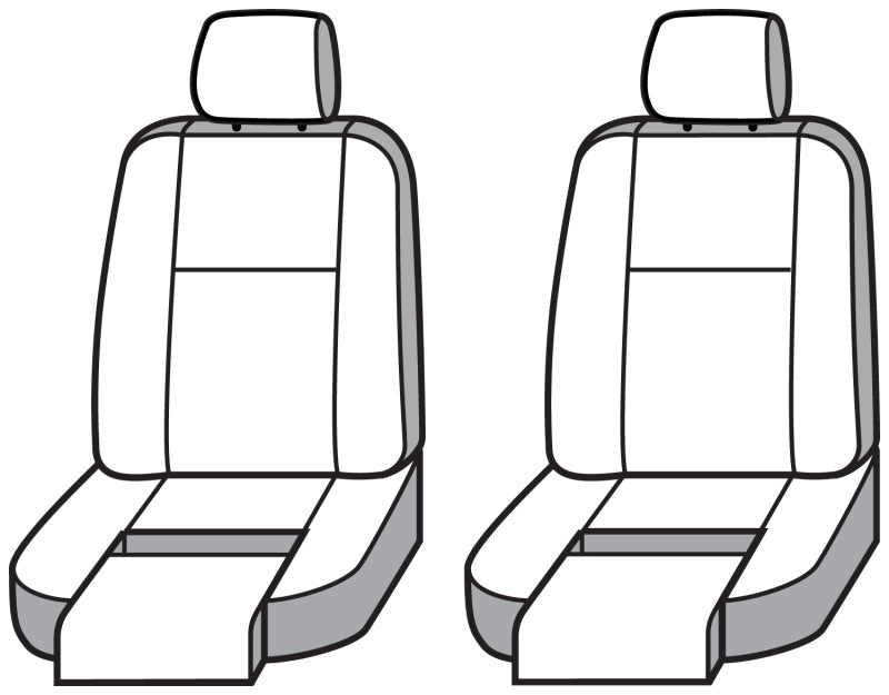 Covercraft 21-2024 Jeep Grand Endura PrecisionFit Custom Front Row Seat Covers - Silver/Charcoal