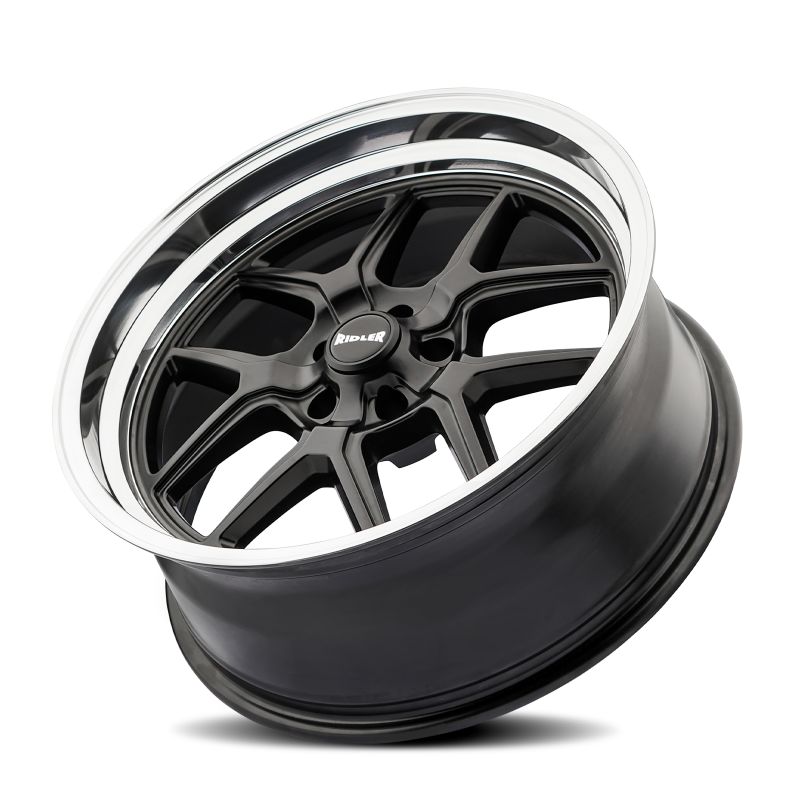 Ridler 610 20x10 / 5x114.3 BP / 0mm Offset / 83.82mm Hub Matte Black Polished Wheel