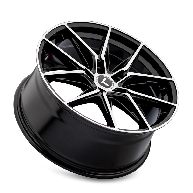 Kraze KR196 Evolve 18x8.5 / 5x112 BP / 40mm Offset / 66.56mm Hub Gloss Black Machined Wheel