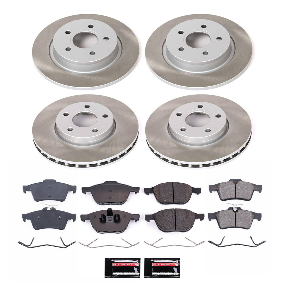 Power Stop 12-13 Volvo C30 Front and Rear Semi-Coated Rotor Kit