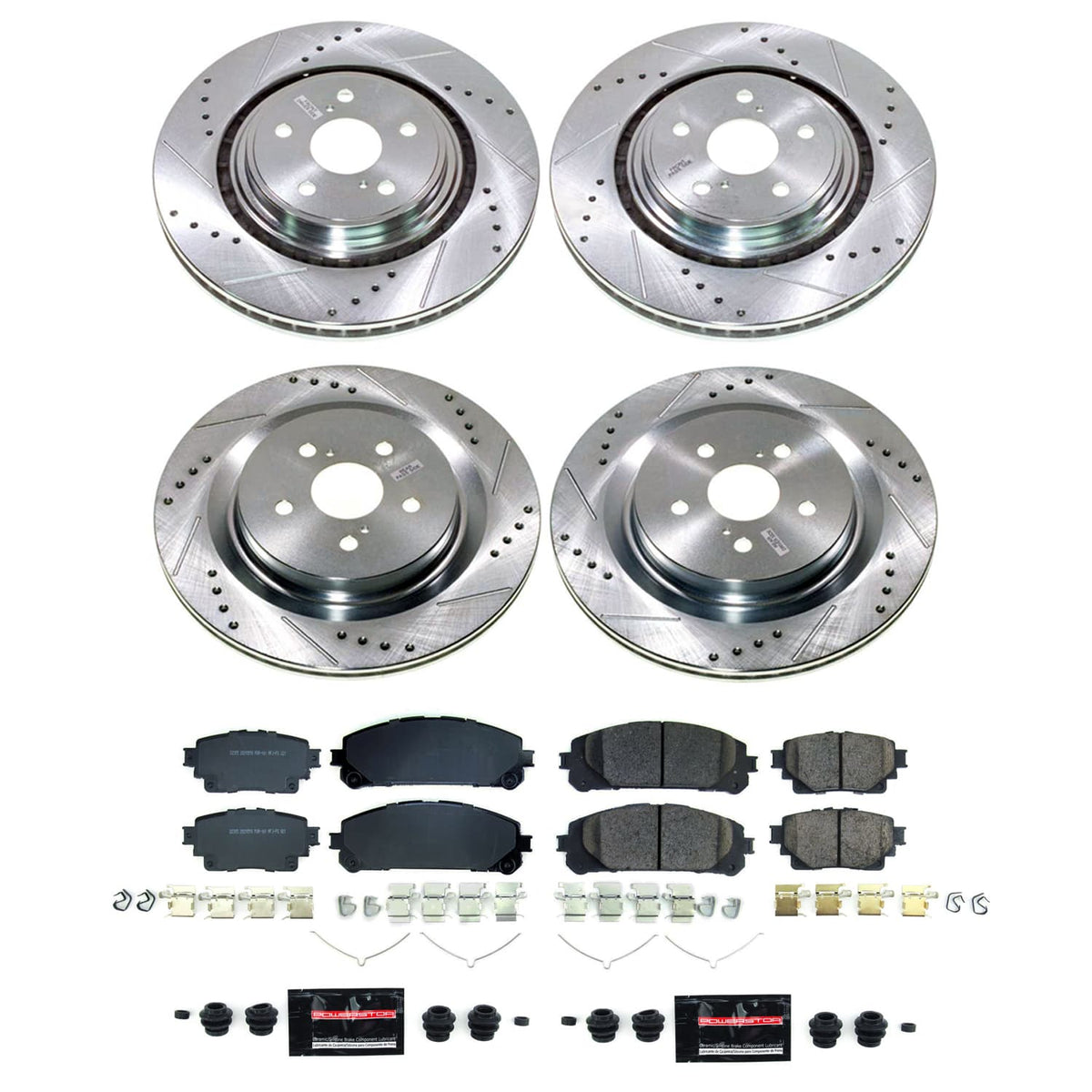Power Stop 2019 Nissan Rogue Front and Rear Z23 Evolution Kit w/Calipers