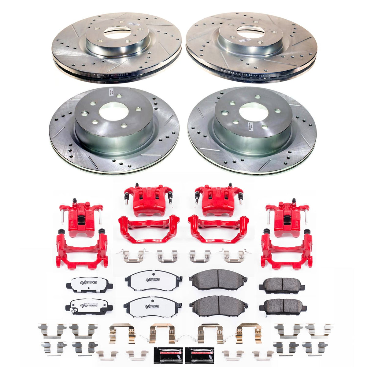 Power Stop 08-09 Infiniti EX35 Front and Rear Z26 Street Kit w/Calipers