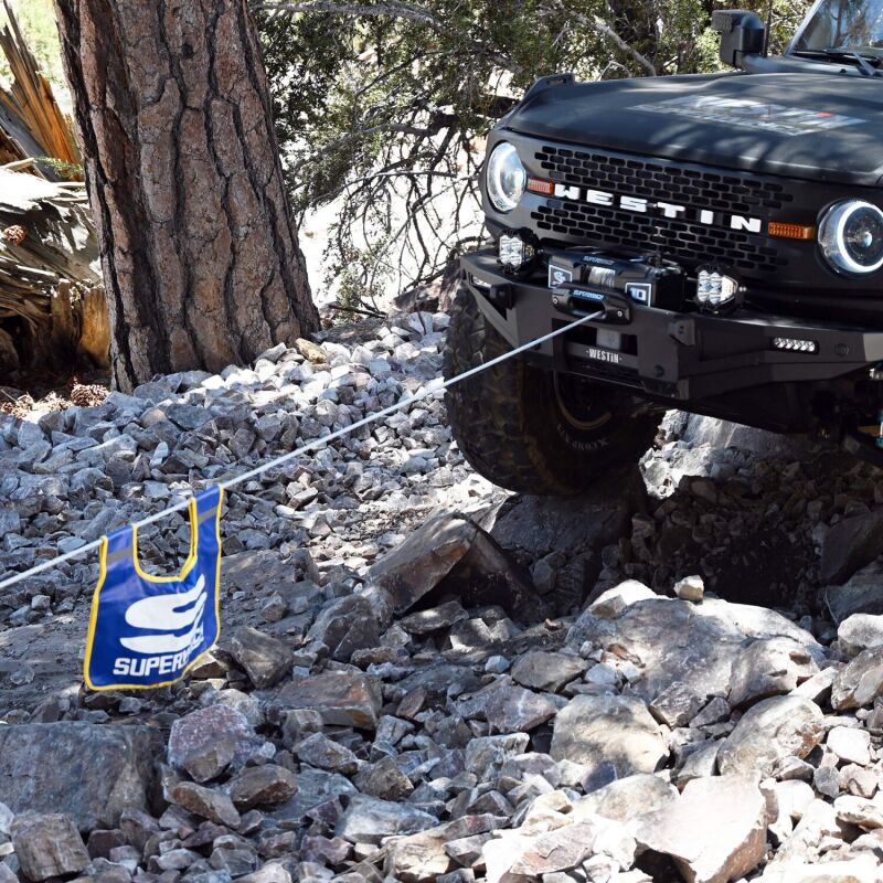 Superwinch 10000 LBS 12V DC 3/8in x 54ft Synthetic Rope Scorpion 10000SR Winch - Black Powdercoat