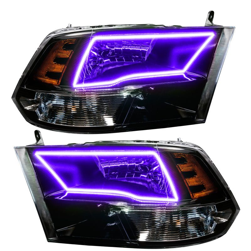 Oracle Lighting 09-18 RAM 1500 Sport Halo Headlights - Blk Housing w/RF Controller