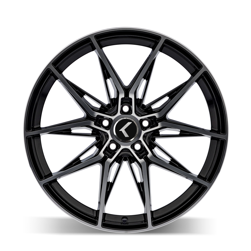 Kraze KR196 Evolve 18x8.5 / 5x112 BP / 40mm Offset / 66.56mm Hub Gloss Black Machined Wheel