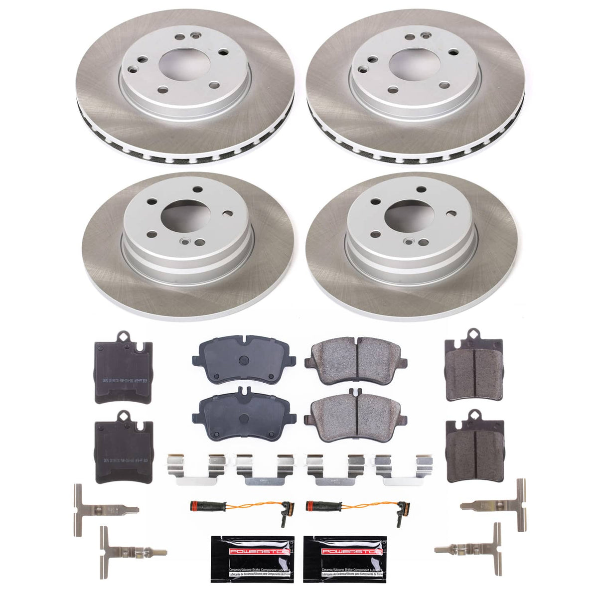 Power Stop 03-05 Mercedes-Benz C240 Front and Rear Semi-Coated Rotor Kit