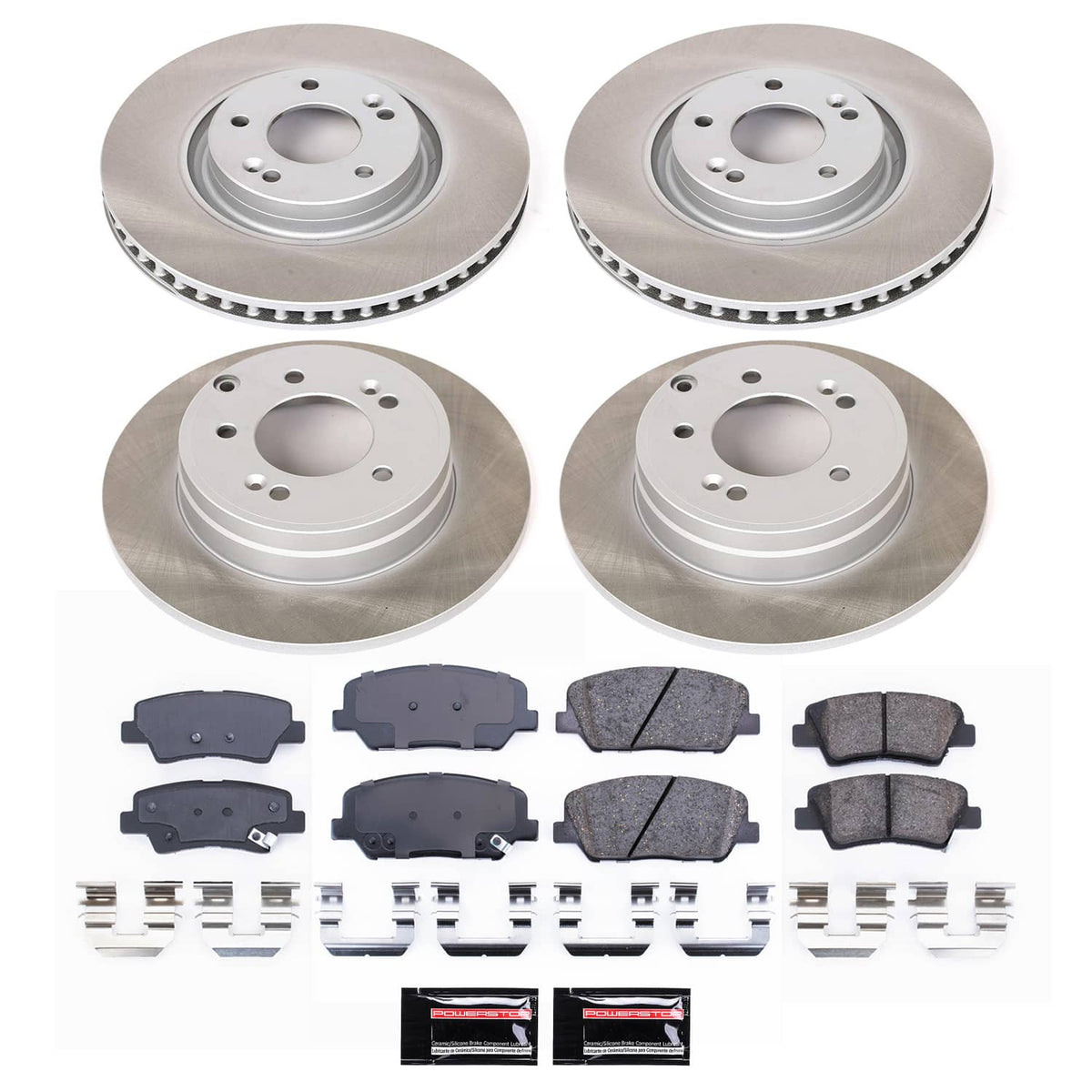 Power Stop 11-15 Kia Optima Front and Rear Semi-Coated Rotor Kit