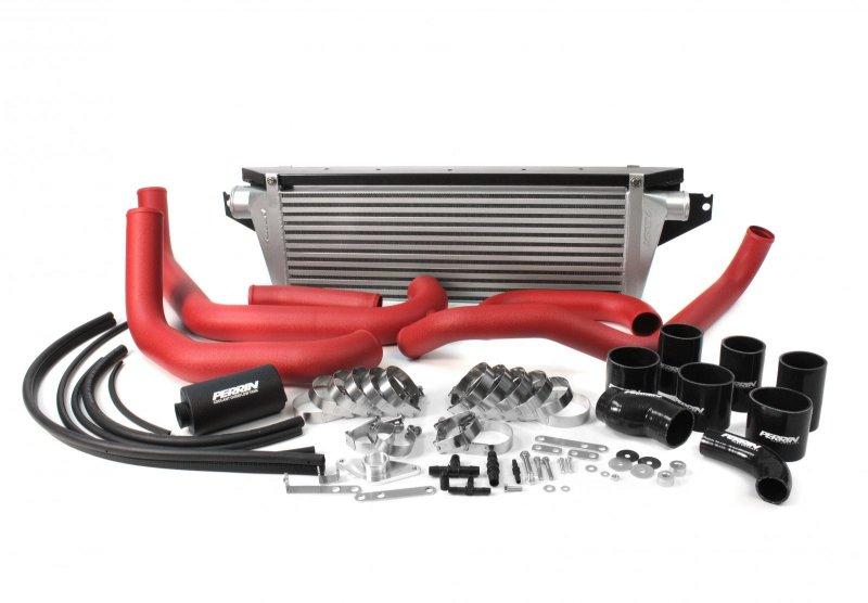 PERRIN 15-21 Subaru WRX Front Mount Intercooler Boost Tubes + Hardware - Red Tubes