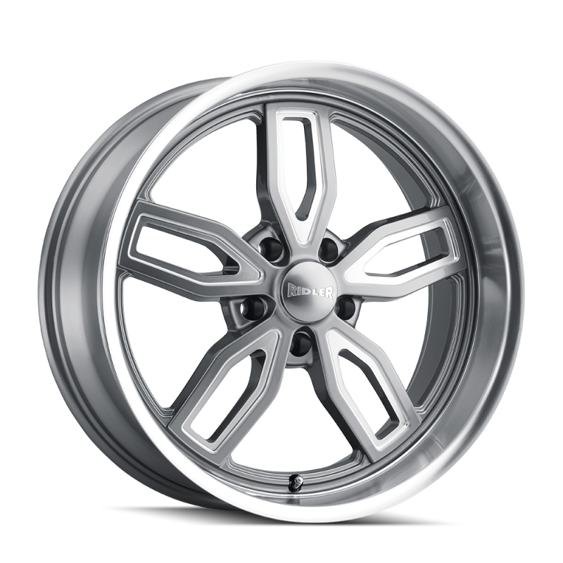 Ridler 608 18x9 / 5x127 BP / 0mm Offset / 78.3mm Hub Gloss Grey Milled Wheel