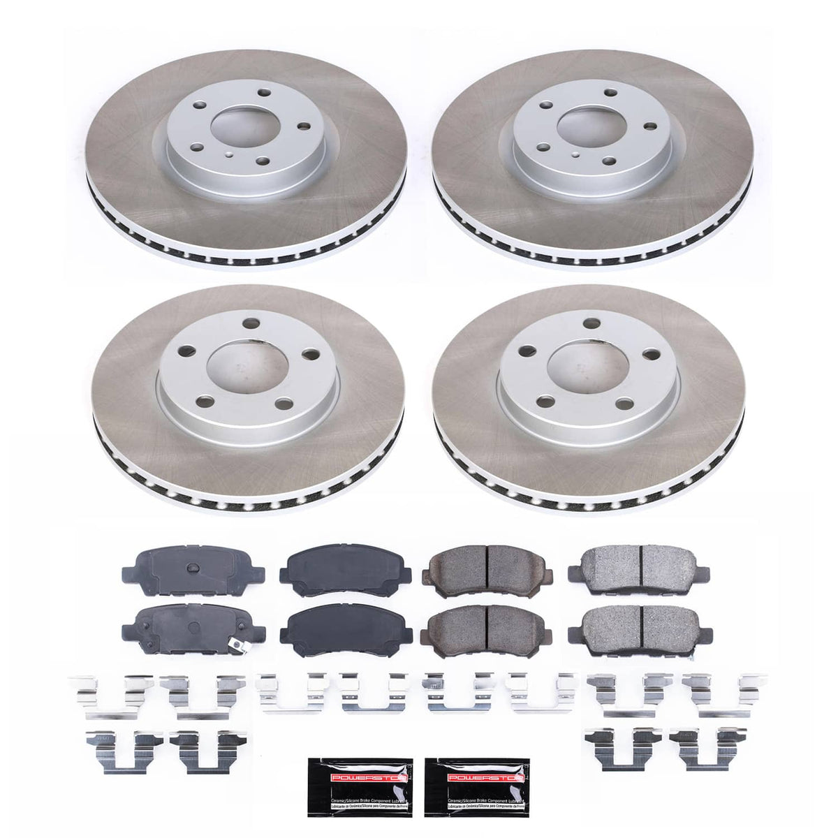 Power Stop 09-14 Nissan Maxima Front and Rear Semi-Coated Rotor Kit