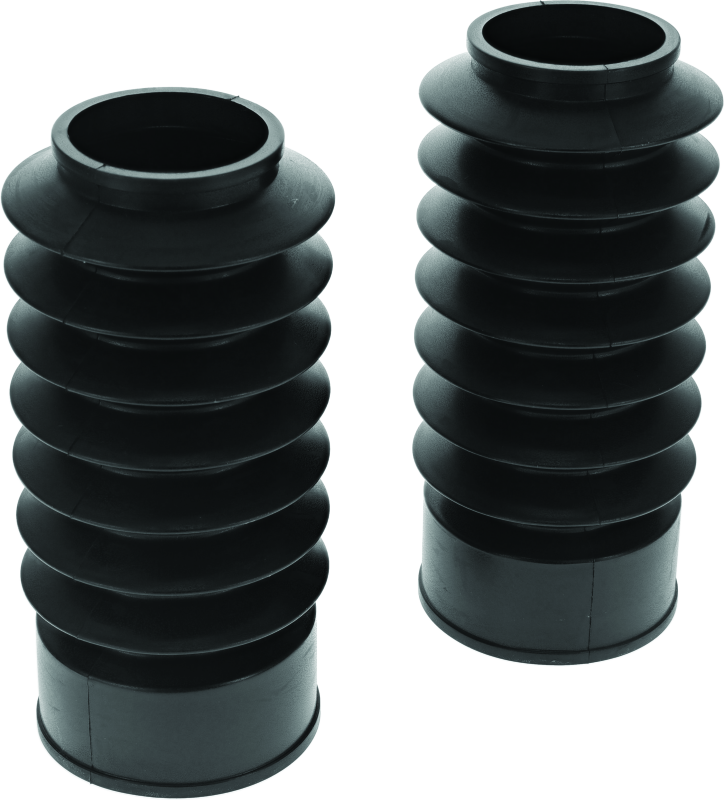 Bikers Choice 49MM Black Short Fork Boots Extended 6.5in / Collapsed 3in (Pair)