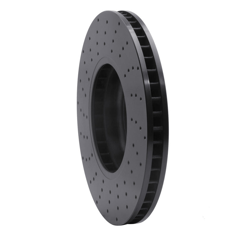 R1 09-17 BMW 550i GT Right Front Drilled Black Brake Rotor