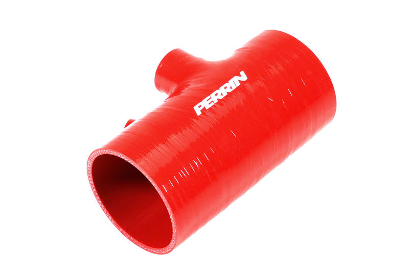 PERRIN 22-24 Subaru WRX / 20-25 LGT & OBXT Turbo Inlet Hose w/Turbo Adapter Flange (Short) - Red