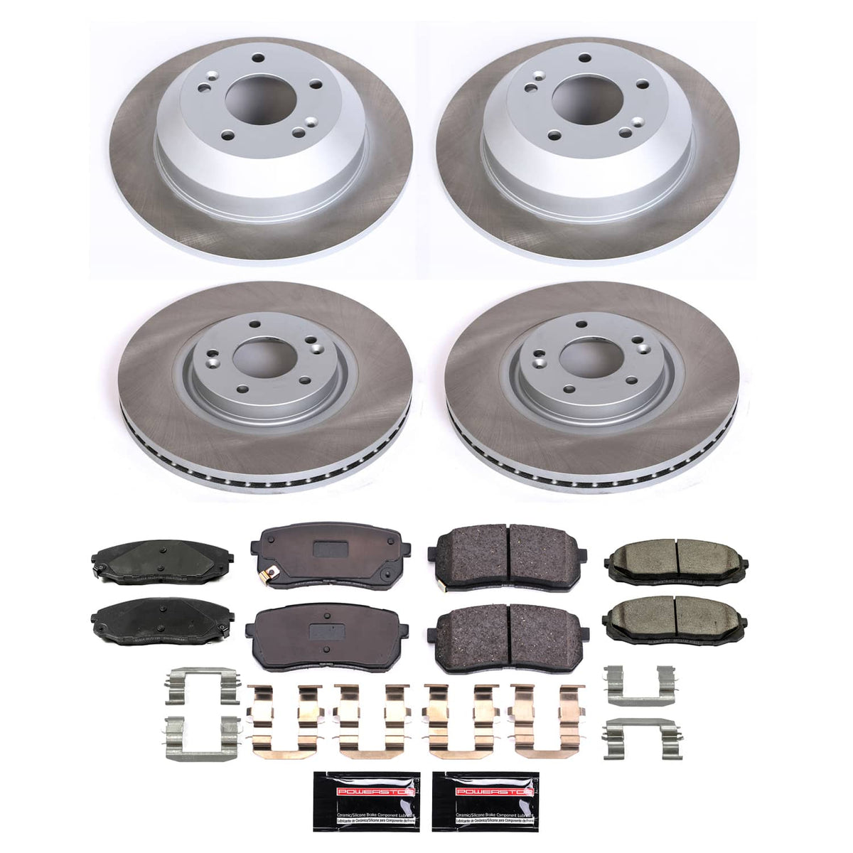 Power Stop 15-21 Kia Sedona Front and Rear Semi-Coated Rotor Kit