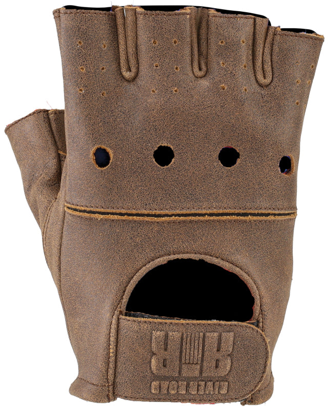 Kuryakyn Leather By River Road Buster Vintage Shorty Gloves Black - Small