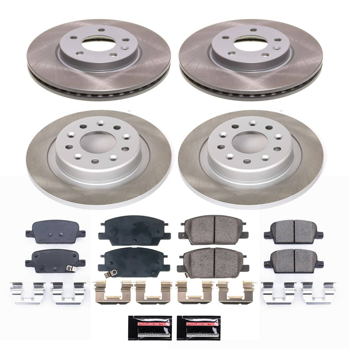 Power Stop 16-20 Chevrolet Malibu Front and Rear Semi-Coated Rotor Kit