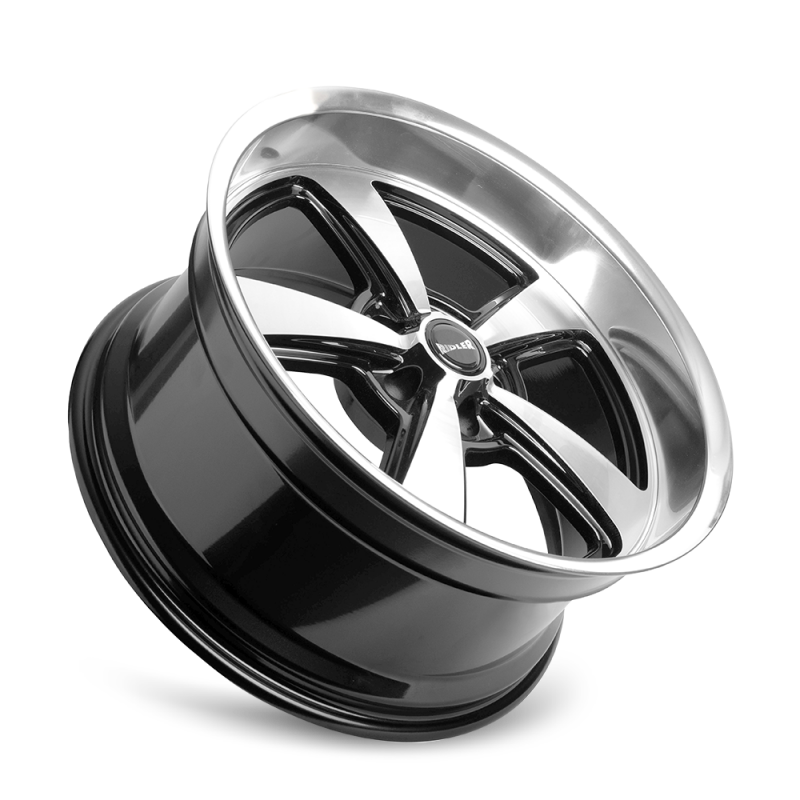 Ridler 652 18x9.5 / 5x139.7 BP / 0mm OS / 108.1mm Hub Gls Blk w/ Diamond Cut Face & Lip Wheel