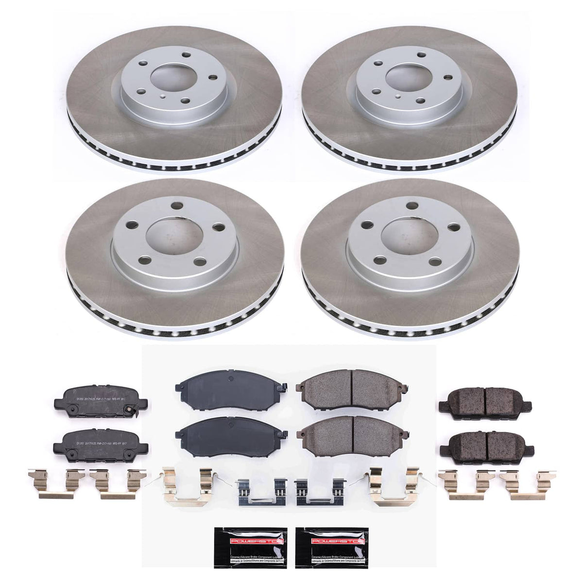 Power Stop 09-12 Infiniti EX35 Front and Rear Semi-Coated Rotor Kit
