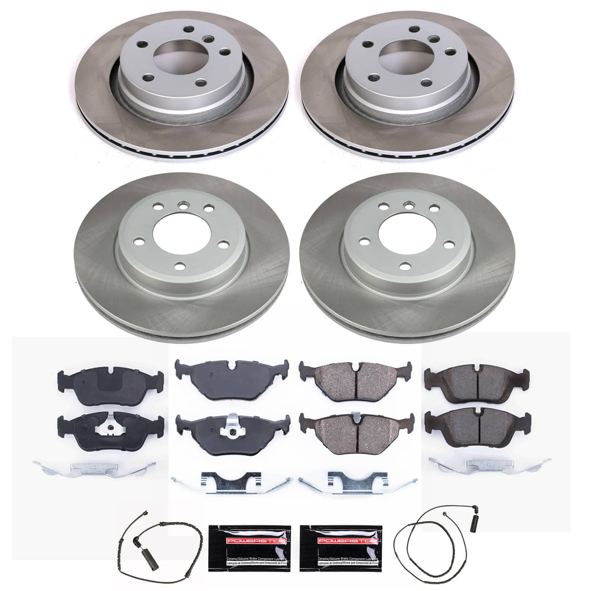Power Stop 2000 BMW 323Ci Front and Rear Semi-Coated Rotor Kit