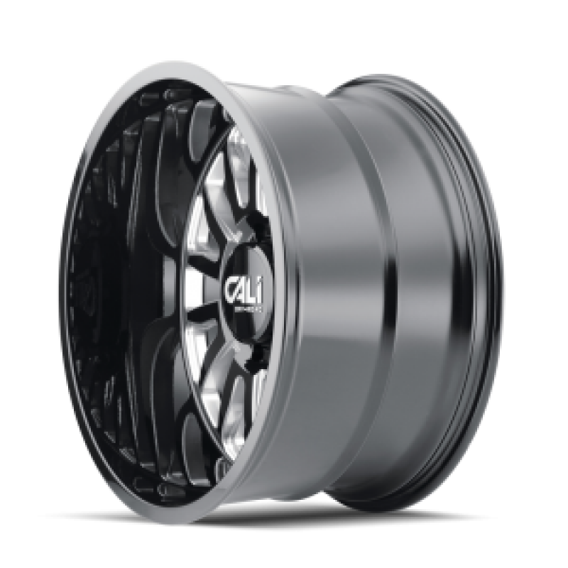 Cali Off-Road 9110 Summit 24x14 / 8x180 BP / -76mm Offset / 124.1mm Hub Gloss Black Milled Wheel