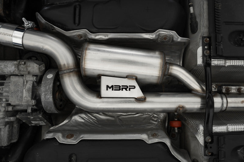 MBRP 17-19 VW Golf SportWagen/Alltrack 1.8T T304SS 3in Cat-Back 2.5in Dual Split Rear w/ SS Tips
