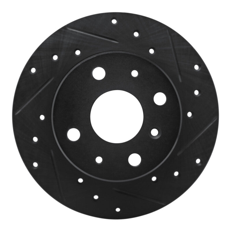 R1 88-92 Daihatsu CHARADE Front Right Drilled & Slotted Black Brake Rotor