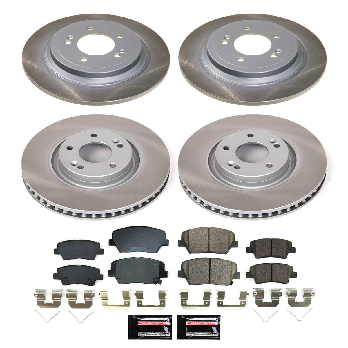 Power Stop 19-22 Hyundai Nexo Front and Rear Semi-Coated Rotor Kit
