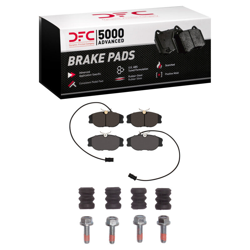DFC 94-95 Alfa Romeo 164 Front 5000 Advanced Semi Metallic Brake Pads and Hardware Kit