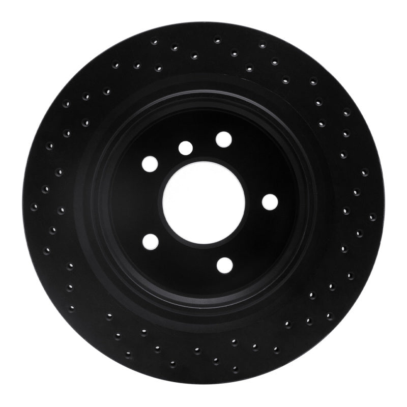 R1 95-02 BMW M3 Rear Right Drilled Black Brake Rotor