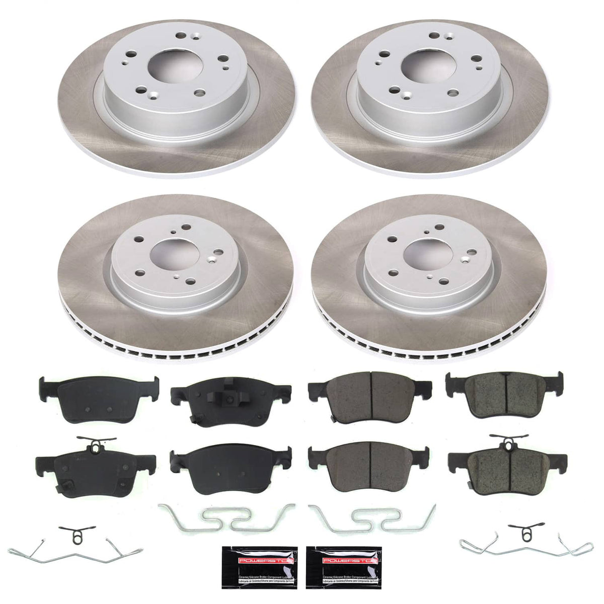 Power Stop 18-22 Honda Accord Front and Rear Semi-Coated Rotor Kit
