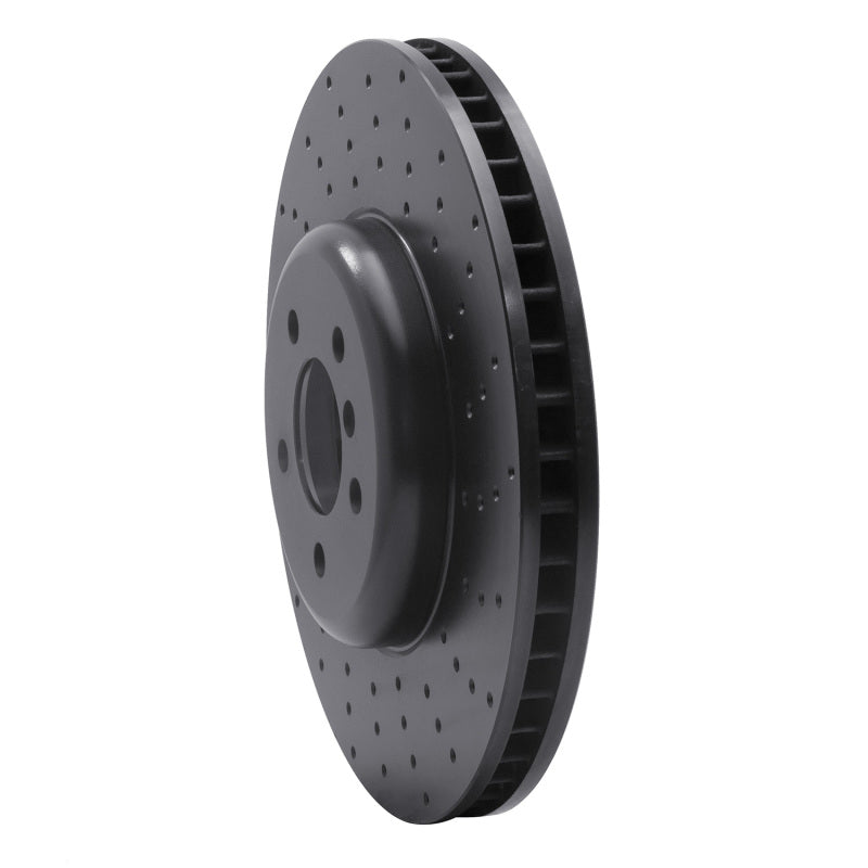 R1 09-17 BMW 550i GT Right Front Drilled Black Brake Rotor