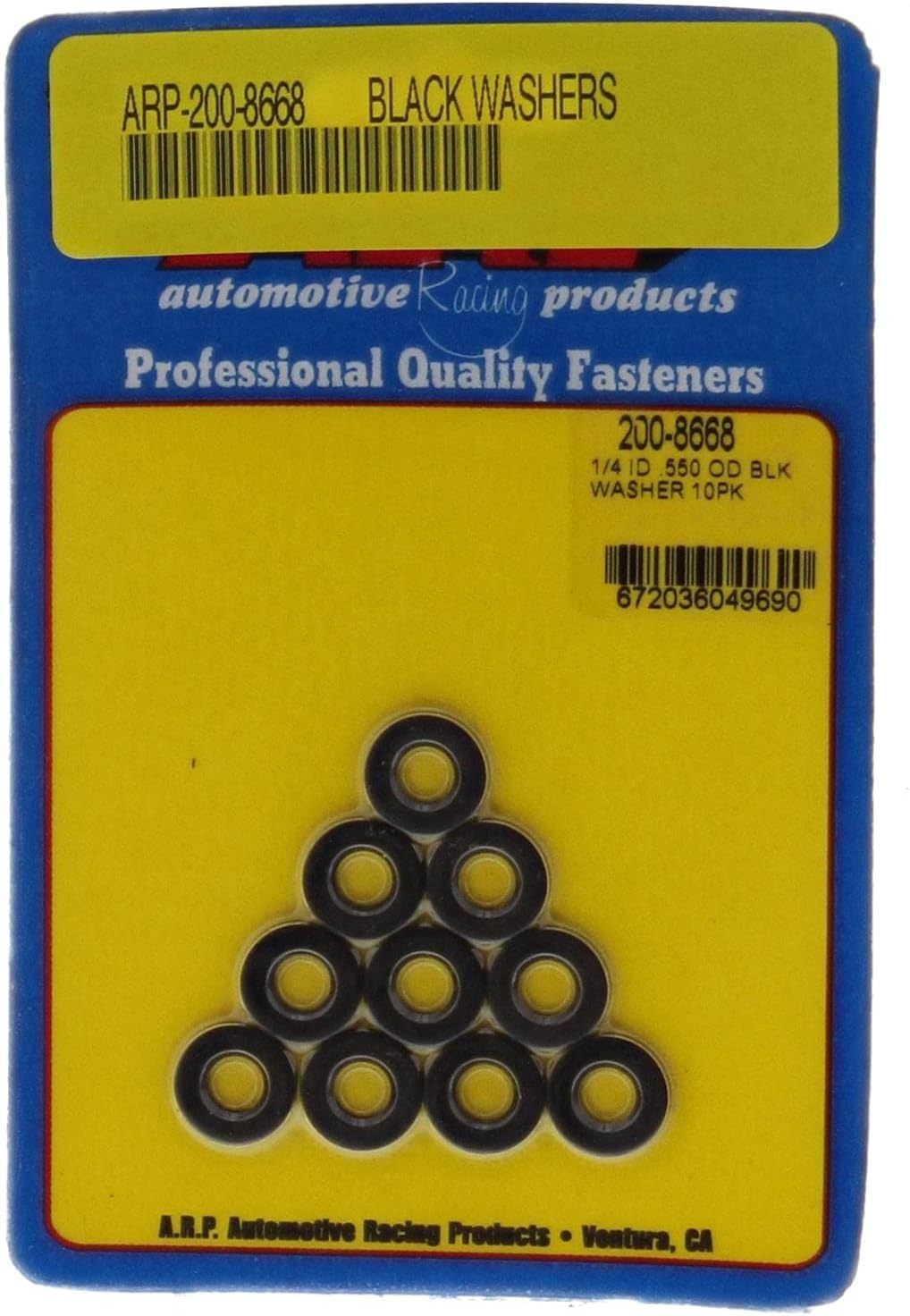 ARP 1/4 ID .550 OD Black Washer (Qty 10)