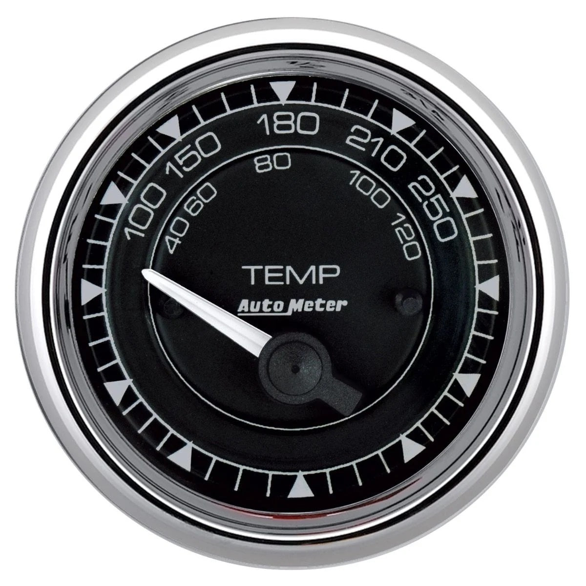 AutoMeter Chrono 2-1/16in 250 Degree Temperature Electric Gauge - Chrome