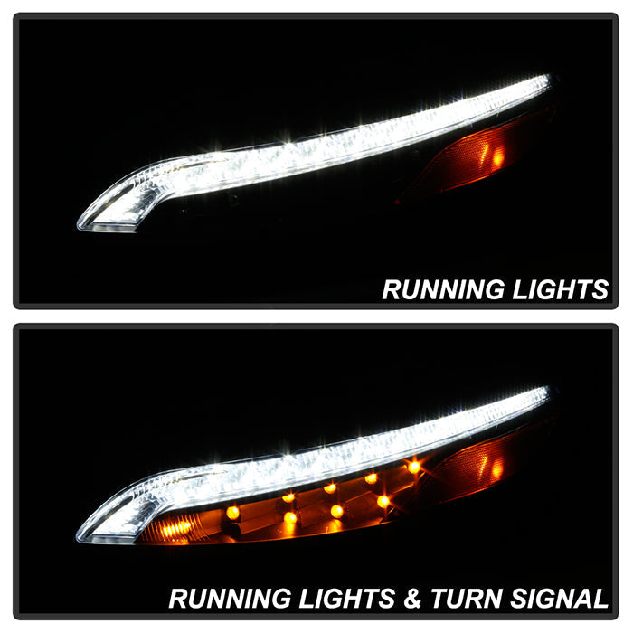 xTune 14-17 Jeep Cherokee Parking Signal Lights - LED Daytime Running - Black - CBL-JH-JC14-LED-BK