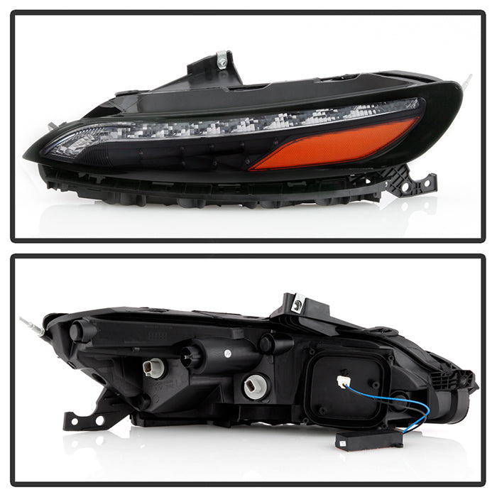 xTune 14-17 Jeep Cherokee Parking Signal Lights - LED Daytime Running - Black - CBL-JH-JC14-LED-BK