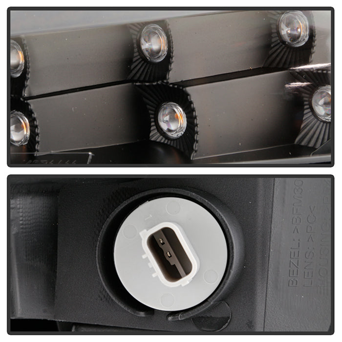xTune 14-17 Jeep Cherokee Parking Signal Lights - LED Daytime Running - Black - CBL-JH-JC14-LED-BK