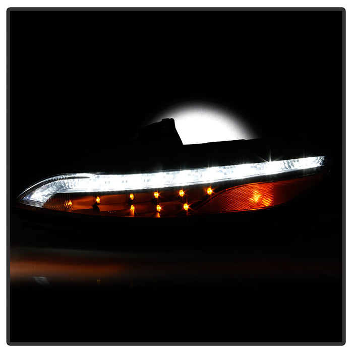 xTune 14-17 Jeep Cherokee Parking Signal Lights - LED Daytime Running - Black - CBL-JH-JC14-LED-BK