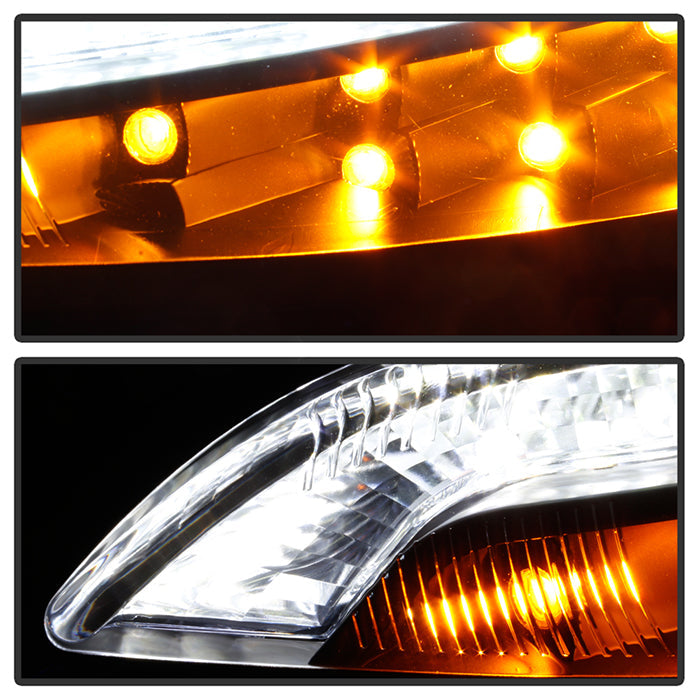 xTune 14-17 Jeep Cherokee Parking Signal Lights - LED Daytime Running - Black - CBL-JH-JC14-LED-BK