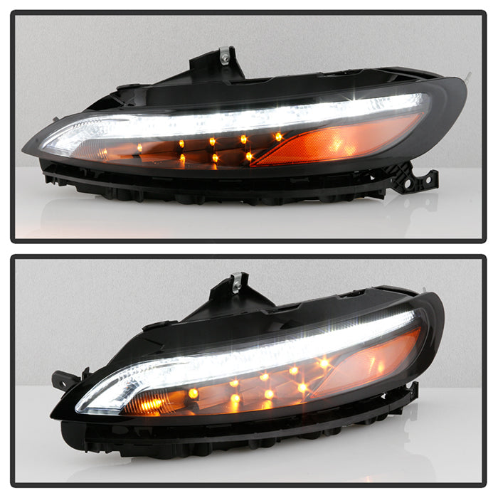 xTune 14-17 Jeep Cherokee Parking Signal Lights - LED Daytime Running - Black - CBL-JH-JC14-LED-BK