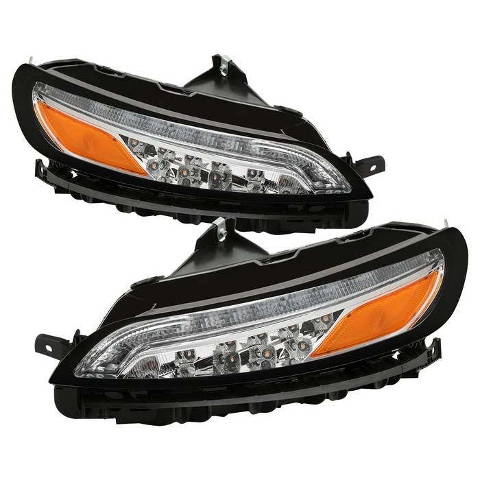 xTune 14-17 Jeep Cherokee Parking Signal Lights - LED Daytime Running - Chrome - CBL-JH-JC14-LED-C