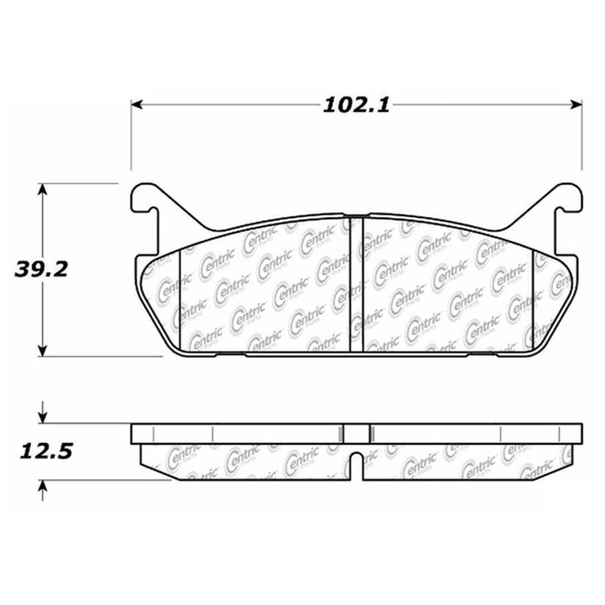 Centric C-TEK 90-93 Mazda Miata Ceramic Rear Brake Pads w/ Shims
