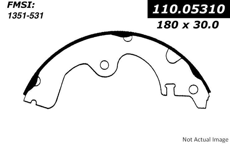 Centric Premium Brake Drum Shoe 83-90 Toyota Tercel
