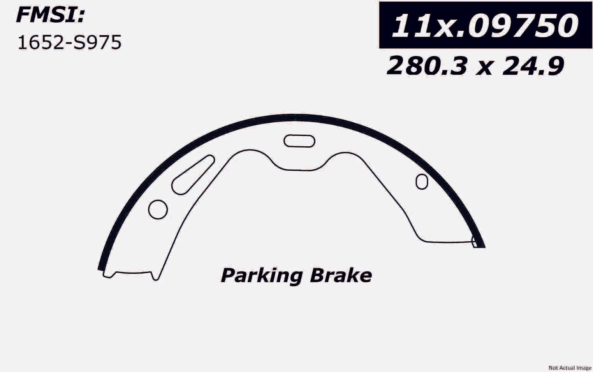 Posi-Quiet 2016-2017 Porsche 911 Series Carrera / Carrera S Premium Rear Parking Brake Shoe
