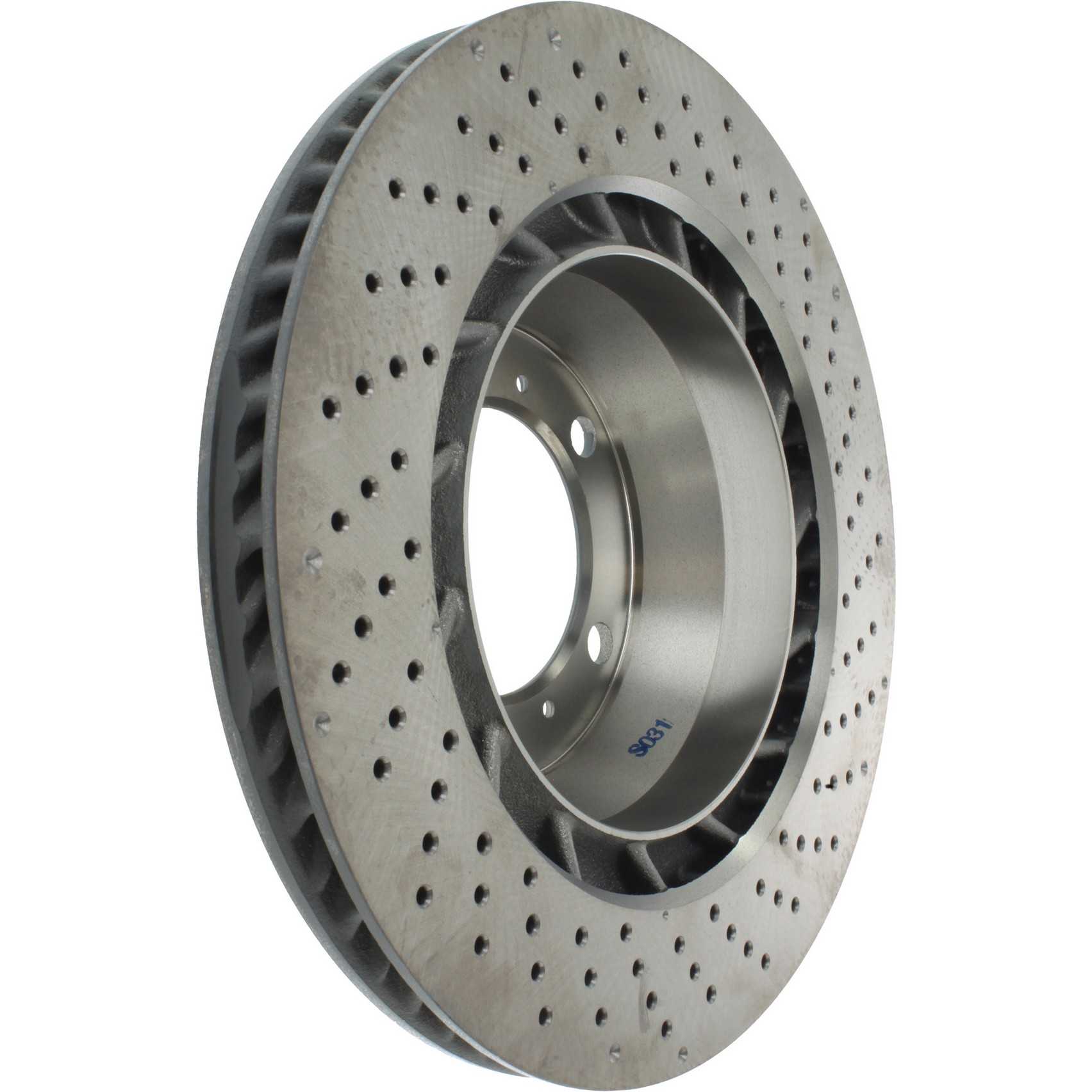 Centric 13-16 Porsche 911 Drilled Rear Left Rotor