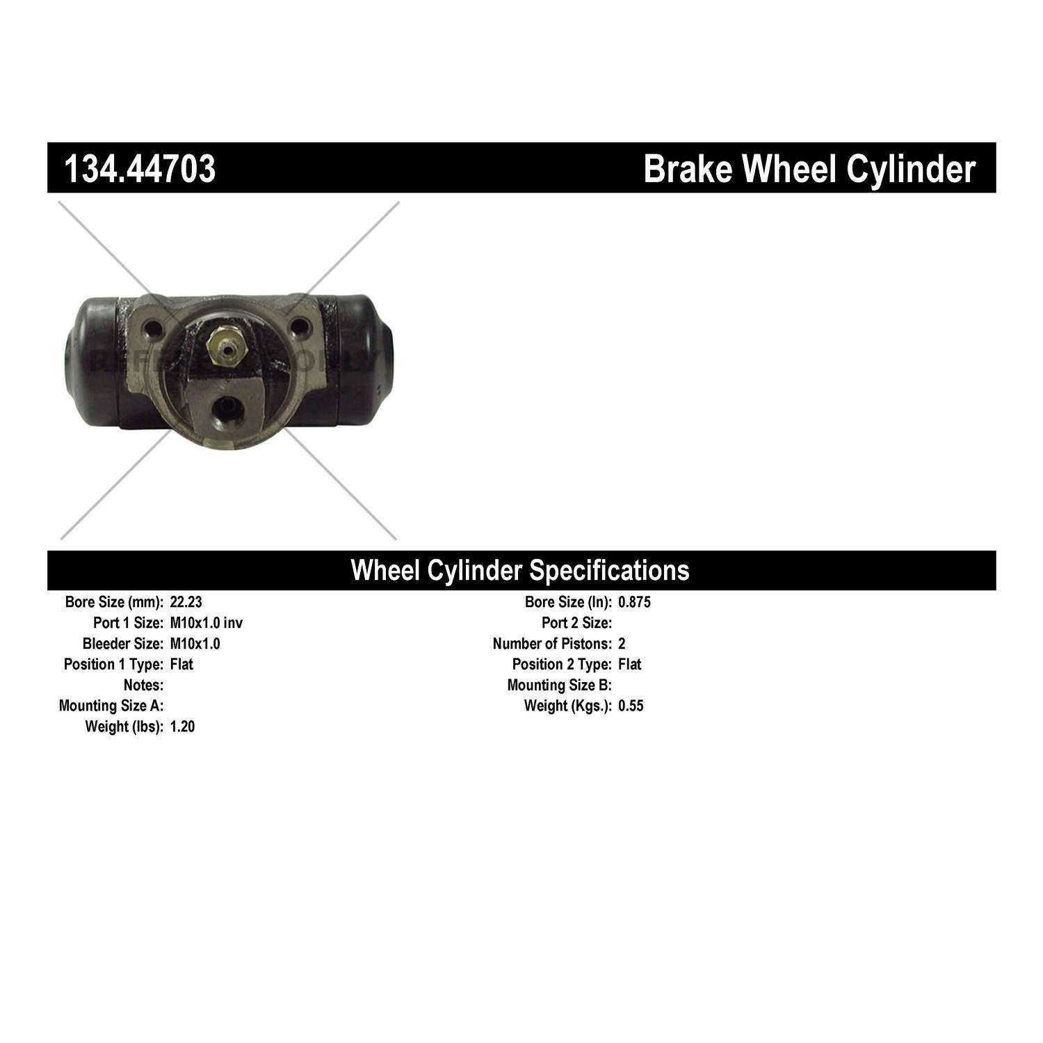 Centric Premium 95-79 Toyota Pickup Drum Brake Wheel Cylinder - Rear L/R