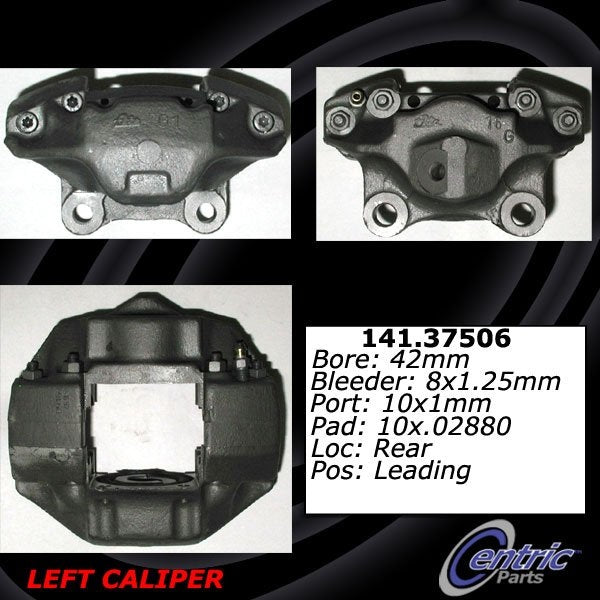 Centric 84-89 Porsche 911 Carrera Base Semi-Loaded Rear Left Brake Caliper