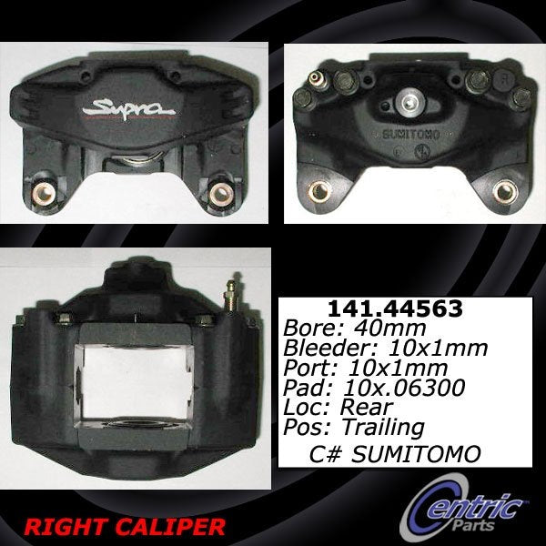 Centric 93-98 Toyota Supra Remanufactured Semi-Loaded Rear Right Brake Caliper