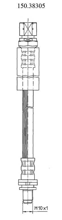 Centric 94-96 Saab 900 Brake Hose - Rear Right
