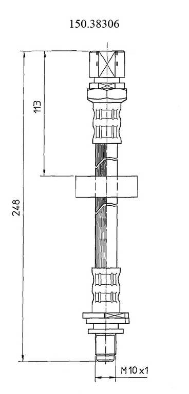 Centric 94-98 Saab 900 / 99-03 Saab 9-3 Brake Hose - Rear Left
