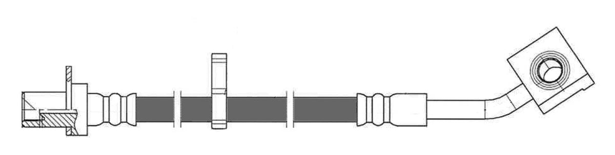 Centric 07-18 Dodge Ram Front Passenger Side Brake Hose